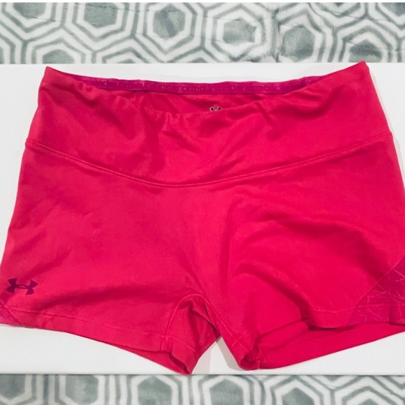 Under Armour Heat Gear Hot Pink Bicycle Gym Shorts S/M - Picture 2 of 7